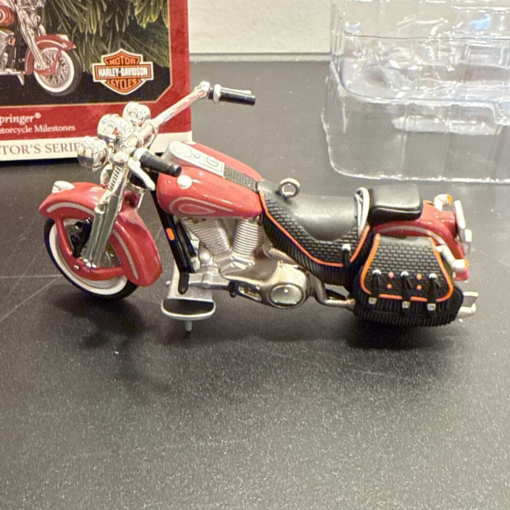 Vtg Hallmark Harley Davidson 1999 HD Heritage Springer keepsake Xmas ornament - Picture 3 of 10